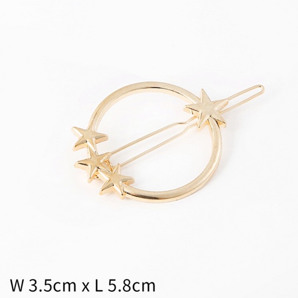 3/$30 Circle & Stars Hair Clip - Picture 6 of 7